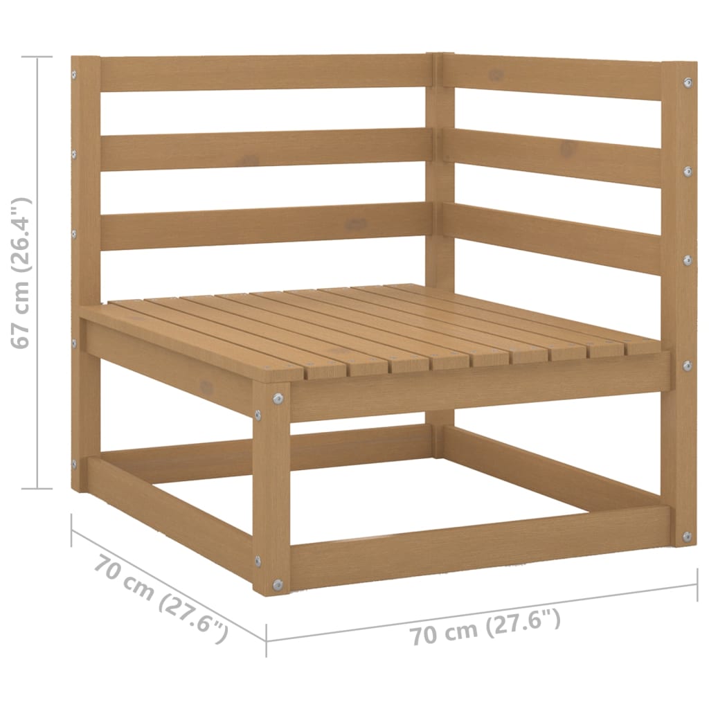 vidaXL Set mobilier grădină&perne 2 piese, maro miere lemn masiv pin vidaXL Set mobilier grădină&perne 2 piese, maro miere lemn masiv pin