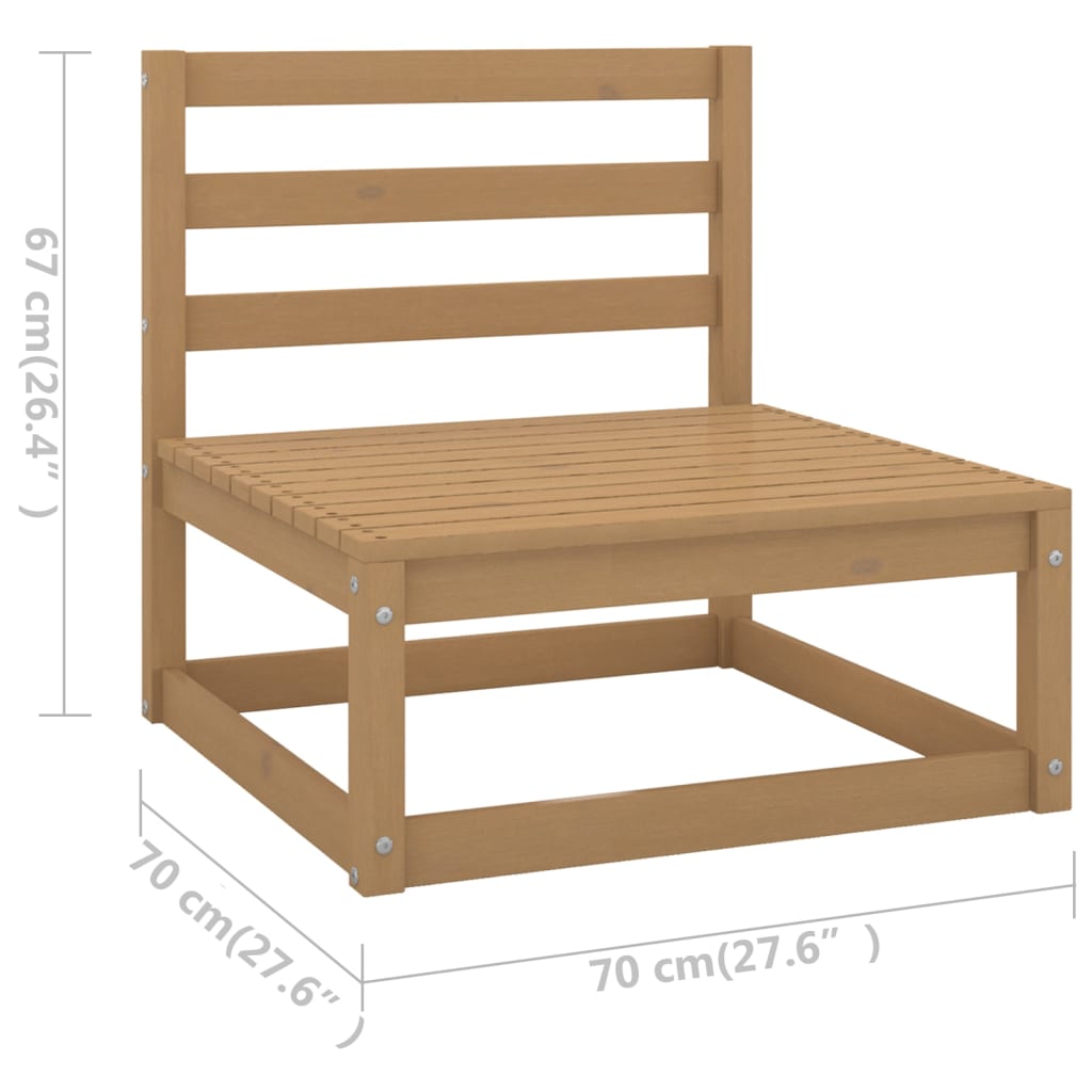 vidaXL Set mobilier grădină&perne 2 piese, maro miere lemn masiv pin vidaXL Set mobilier grădină&perne 2 piese, maro miere lemn masiv pin