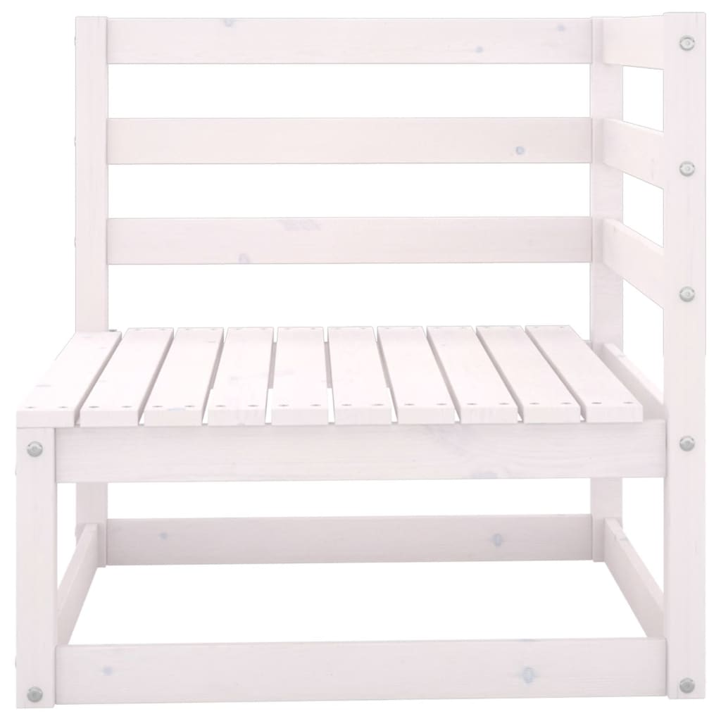 vidaXL Set mobilier de grădină cu perne, 2 piese, alb, lemn masiv pin vidaXL Set mobilier de grădină cu perne, 2 piese, alb, lemn masiv pin