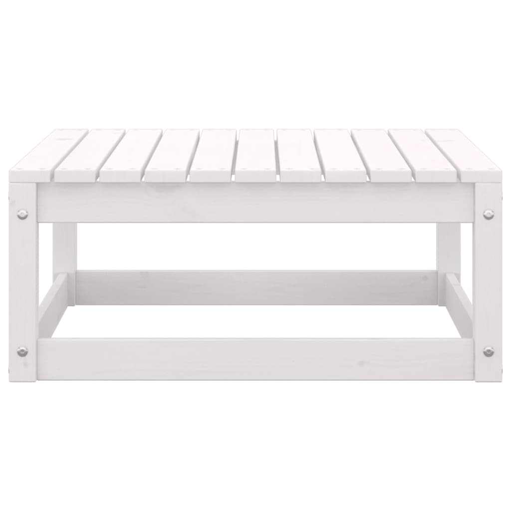 vidaXL Set mobilier de grădină cu perne, 2 piese, alb, lemn masiv pin vidaXL Set mobilier de grădină cu perne, 2 piese, alb, lemn masiv pin
