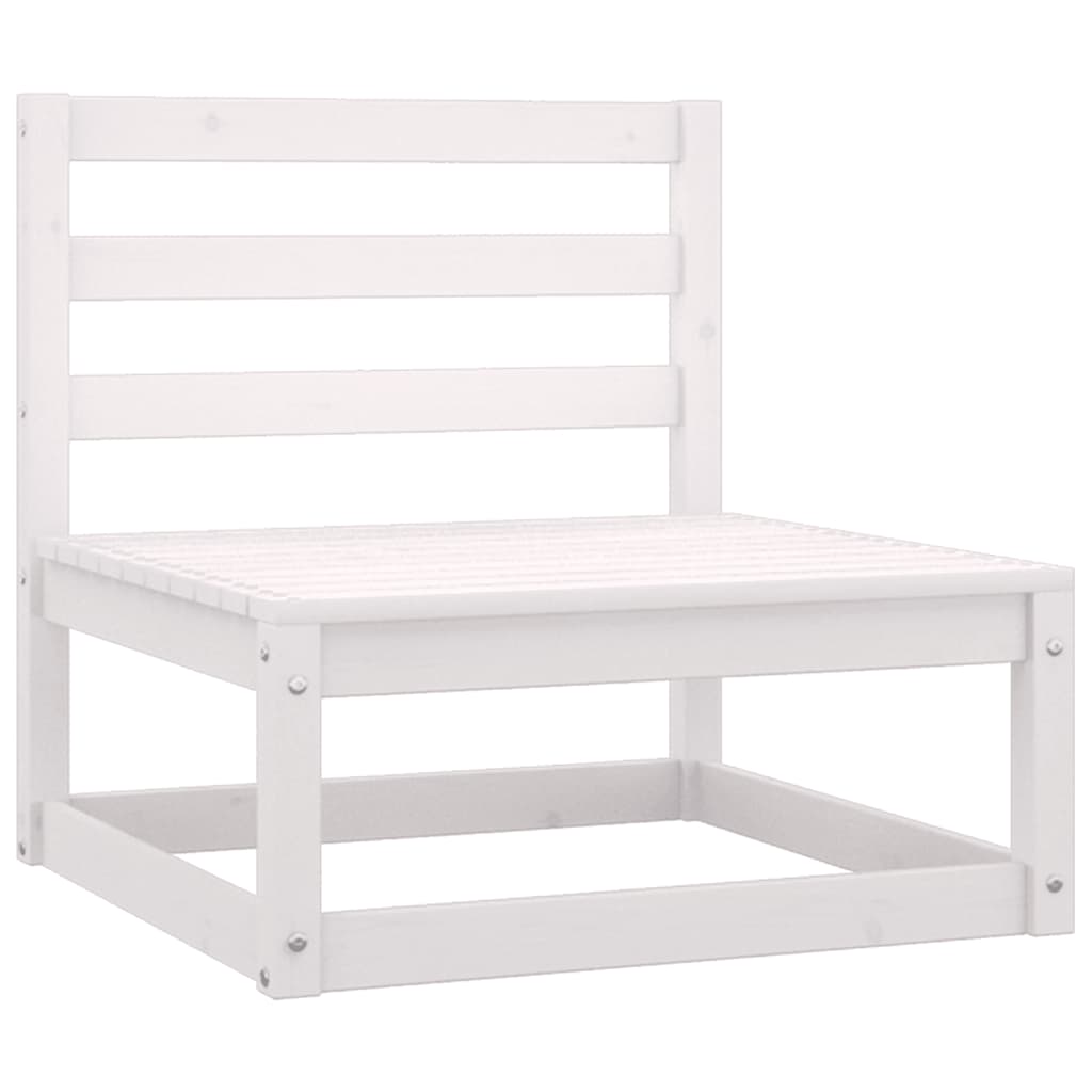 vidaXL Set mobilier de grădină cu perne, 2 piese, alb, lemn masiv pin vidaXL Set mobilier de grădină cu perne, 2 piese, alb, lemn masiv pin