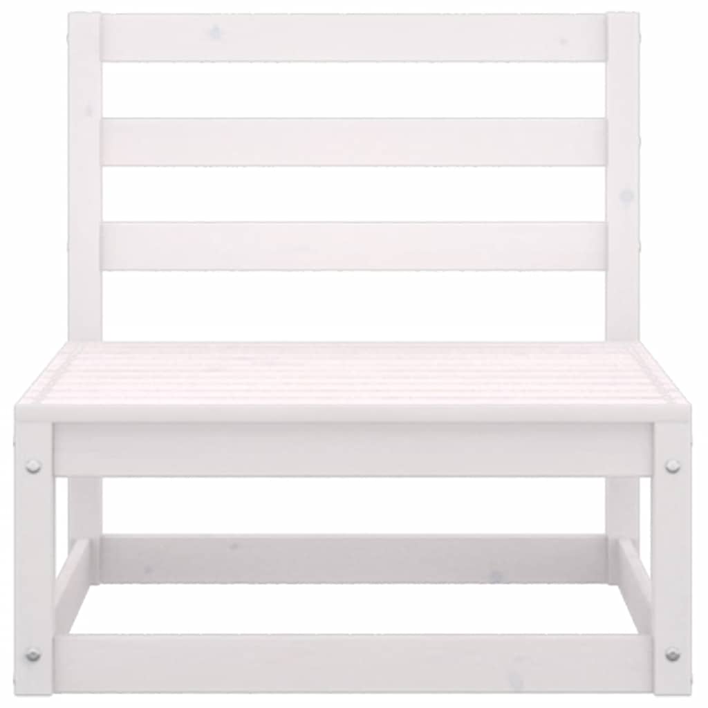 vidaXL Set mobilier de grădină cu perne, 2 piese, alb, lemn masiv pin vidaXL Set mobilier de grădină cu perne, 2 piese, alb, lemn masiv pin