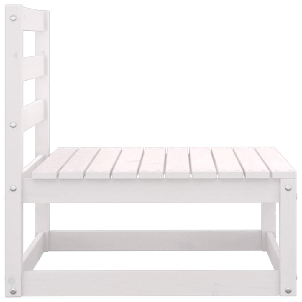 vidaXL Set mobilier de grădină cu perne, 2 piese, alb, lemn masiv pin vidaXL Set mobilier de grădină cu perne, 2 piese, alb, lemn masiv pin