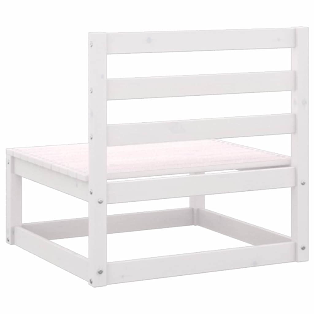 vidaXL Set mobilier de grădină cu perne, 2 piese, alb, lemn masiv pin vidaXL Set mobilier de grădină cu perne, 2 piese, alb, lemn masiv pin