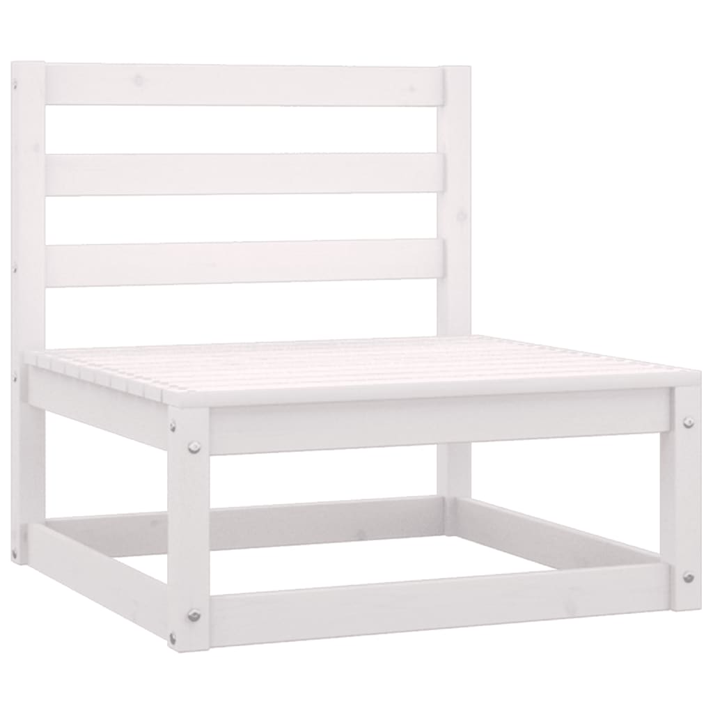 vidaXL Set mobilier de grădină cu perne, 2 piese, alb, lemn masiv pin vidaXL Set mobilier de grădină cu perne, 2 piese, alb, lemn masiv pin