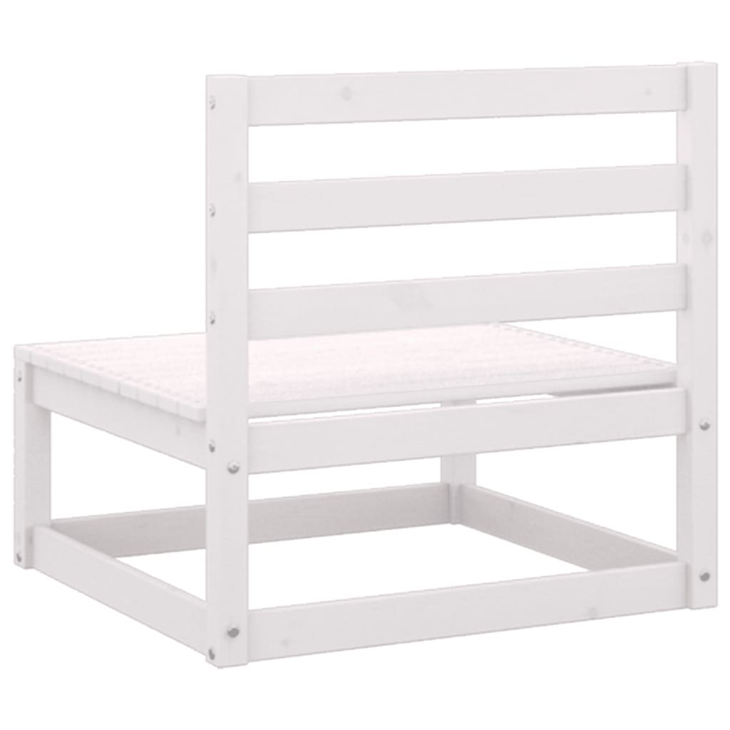 vidaXL Set mobilier de grădină cu perne, 2 piese, alb, lemn masiv pin vidaXL Set mobilier de grădină cu perne, 2 piese, alb, lemn masiv pin