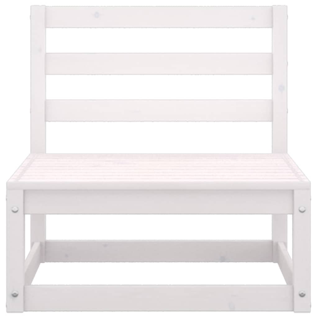 vidaXL Set mobilier de grădină cu perne, 3 piese, alb, lemn masiv pin vidaXL Set mobilier de grădină cu perne, 3 piese, alb, lemn masiv pin