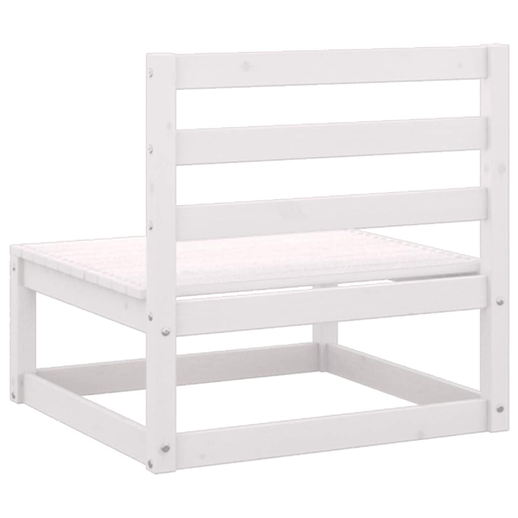 vidaXL Set mobilier de grădină cu perne, 3 piese, alb, lemn masiv pin vidaXL Set mobilier de grădină cu perne, 3 piese, alb, lemn masiv pin