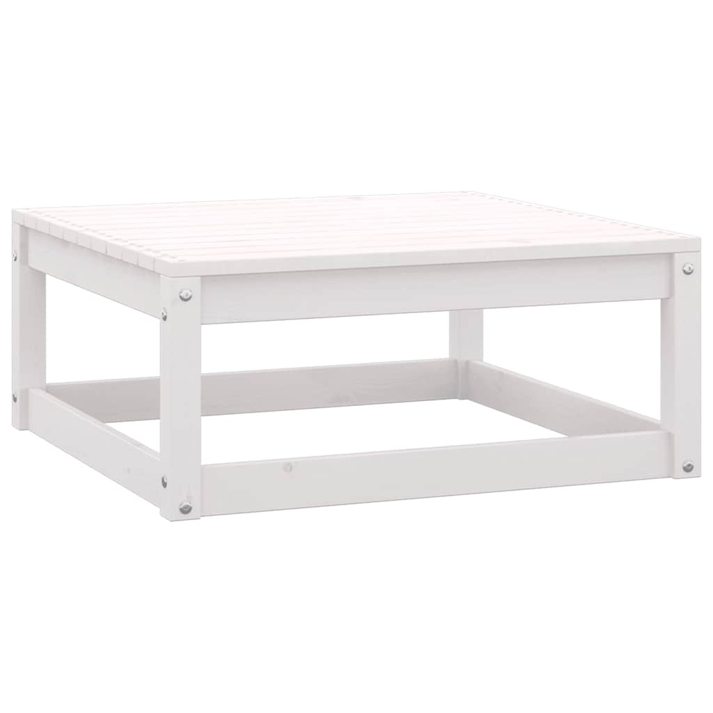 vidaXL Set mobilier de grădină cu perne, 3 piese, alb, lemn masiv pin vidaXL Set mobilier de grădină cu perne, 3 piese, alb, lemn masiv pin