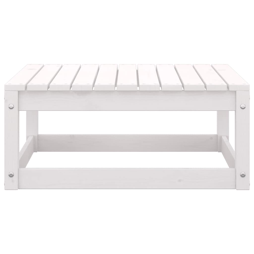 vidaXL Set mobilier de grădină cu perne, 3 piese, alb, lemn masiv pin vidaXL Set mobilier de grădină cu perne, 3 piese, alb, lemn masiv pin