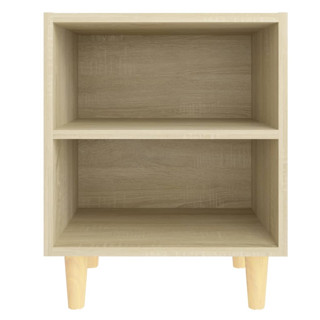 vidaXL Noptieră cu picioare din lemn masiv, stejar sonoma, 40x30x50 cm vidaXL Noptieră cu picioare din lemn masiv, stejar sonoma, 40x30x50 cm