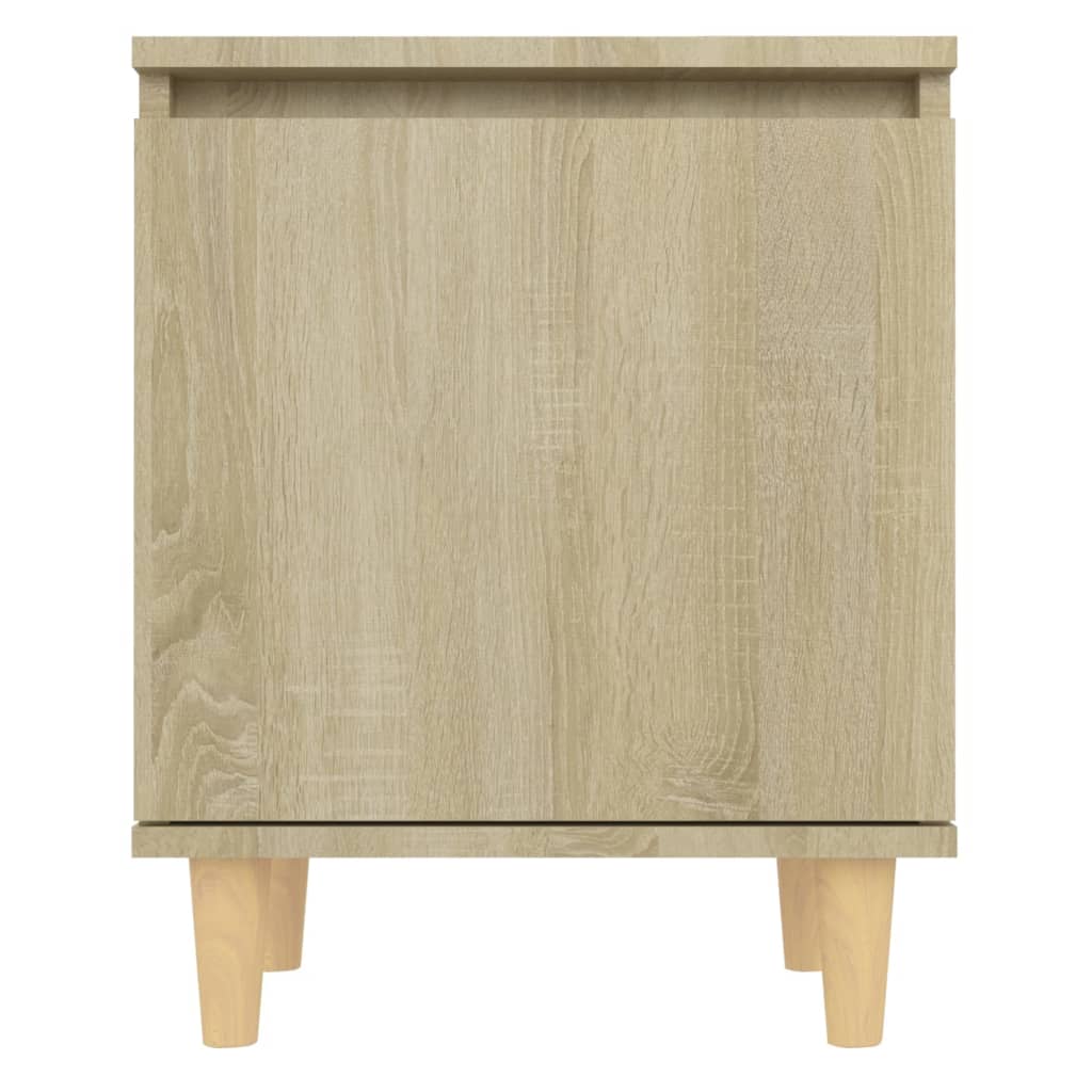 vidaXL Noptieră cu picioare din lemn masiv, stejar sonoma, 40x30x50 cm vidaXL Noptieră cu picioare din lemn masiv, stejar sonoma, 40x30x50 cm