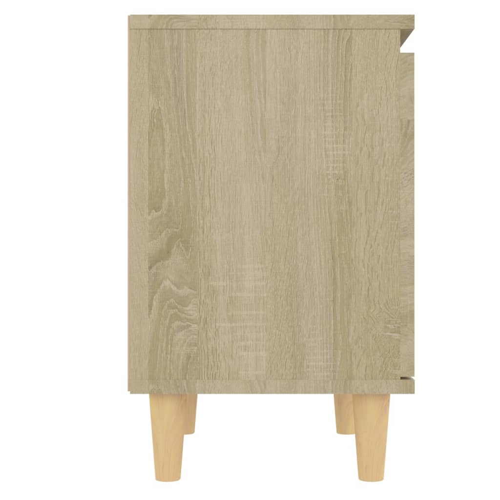 vidaXL Noptieră cu picioare din lemn masiv, stejar sonoma, 40x30x50 cm vidaXL Noptieră cu picioare din lemn masiv, stejar sonoma, 40x30x50 cm