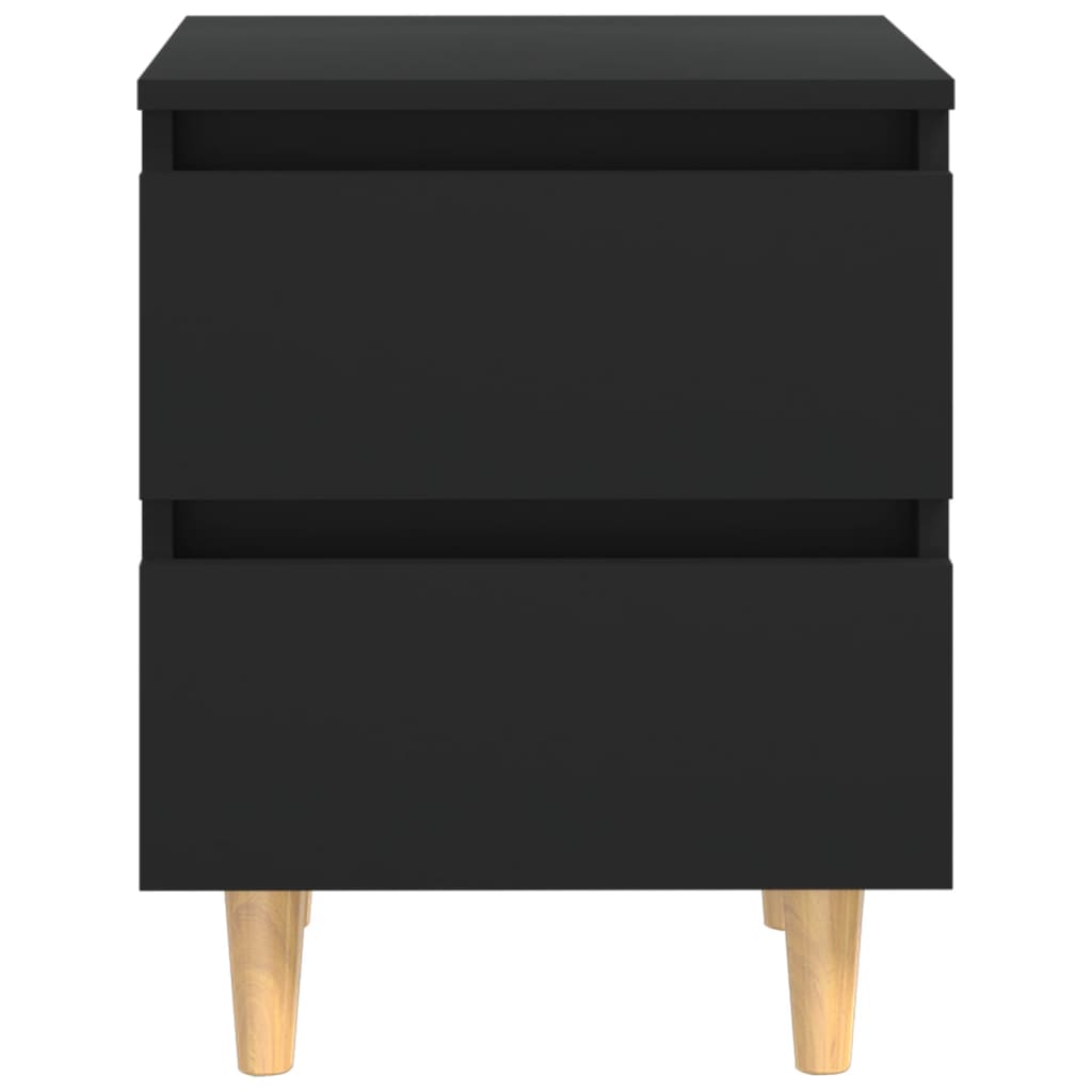vidaXL Noptieră cu picioare lemn masiv pin, negru, 40x35x50 cm vidaXL Noptieră cu picioare lemn masiv pin, negru, 40x35x50 cm