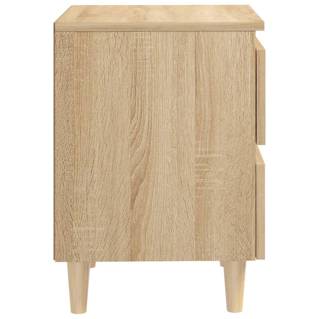 vidaXL Noptieră cu picioare lemn masiv pin, stejar sonoma, 40x35x50 cm vidaXL Noptieră cu picioare lemn masiv pin, stejar sonoma, 40x35x50 cm