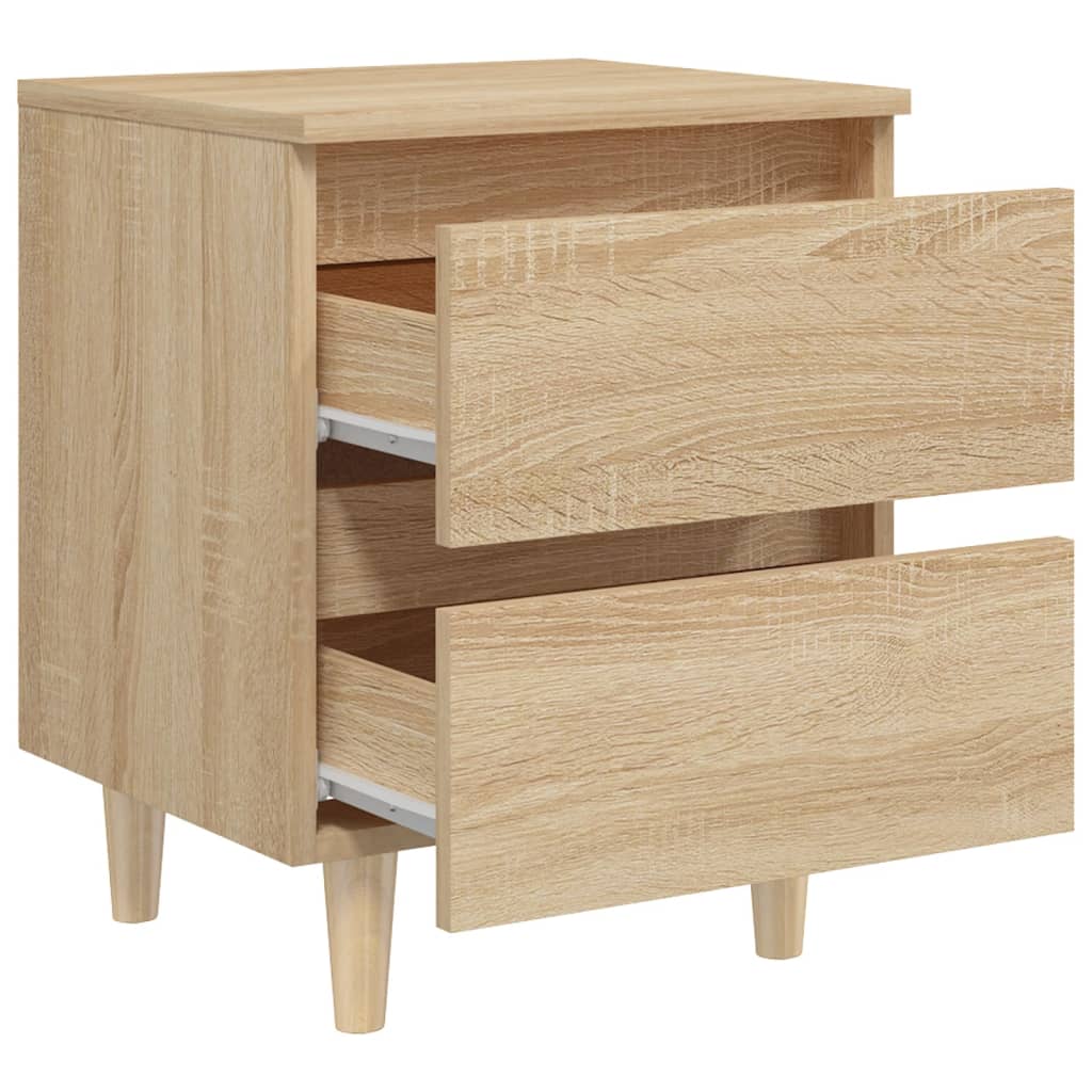 vidaXL Noptieră cu picioare lemn masiv pin, stejar sonoma, 40x35x50 cm vidaXL Noptieră cu picioare lemn masiv pin, stejar sonoma, 40x35x50 cm