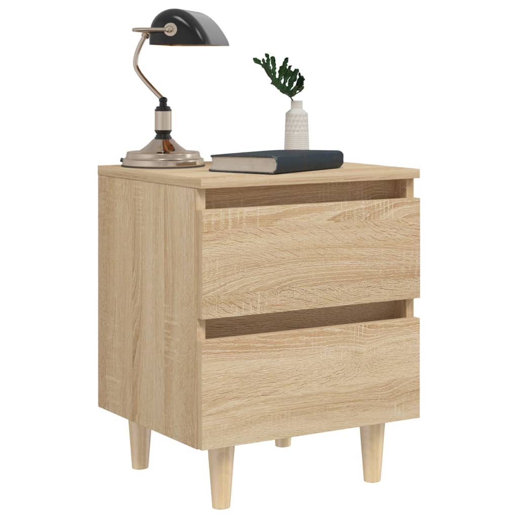 vidaXL Noptieră cu picioare lemn masiv pin, stejar sonoma, 40x35x50 cm vidaXL Noptieră cu picioare lemn masiv pin, stejar sonoma, 40x35x50 cm
