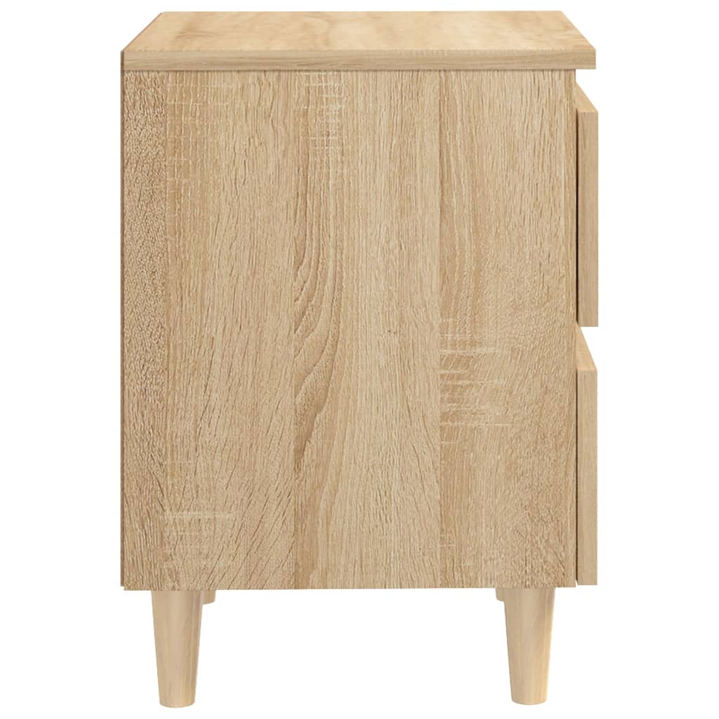 vidaXL Noptiere picioare lemn masiv pin 2 buc stejar sonoma 40x35x50cm vidaXL Noptiere picioare lemn masiv pin 2 buc stejar sonoma 40x35x50cm