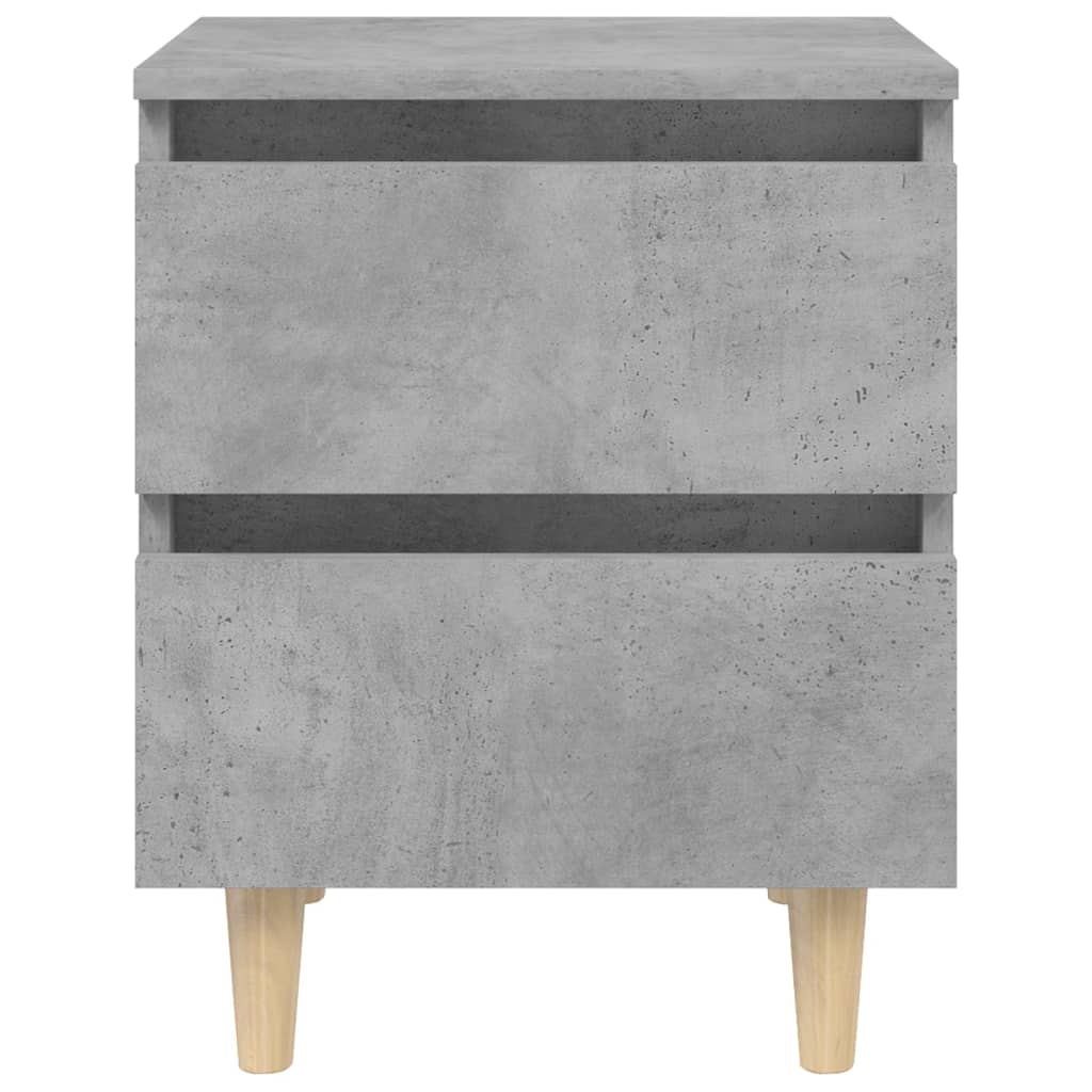 vidaXL Noptieră cu picioare din lemn masiv pin, gri beton, 40x35x50 cm vidaXL Noptieră cu picioare din lemn masiv pin, gri beton, 40x35x50 cm