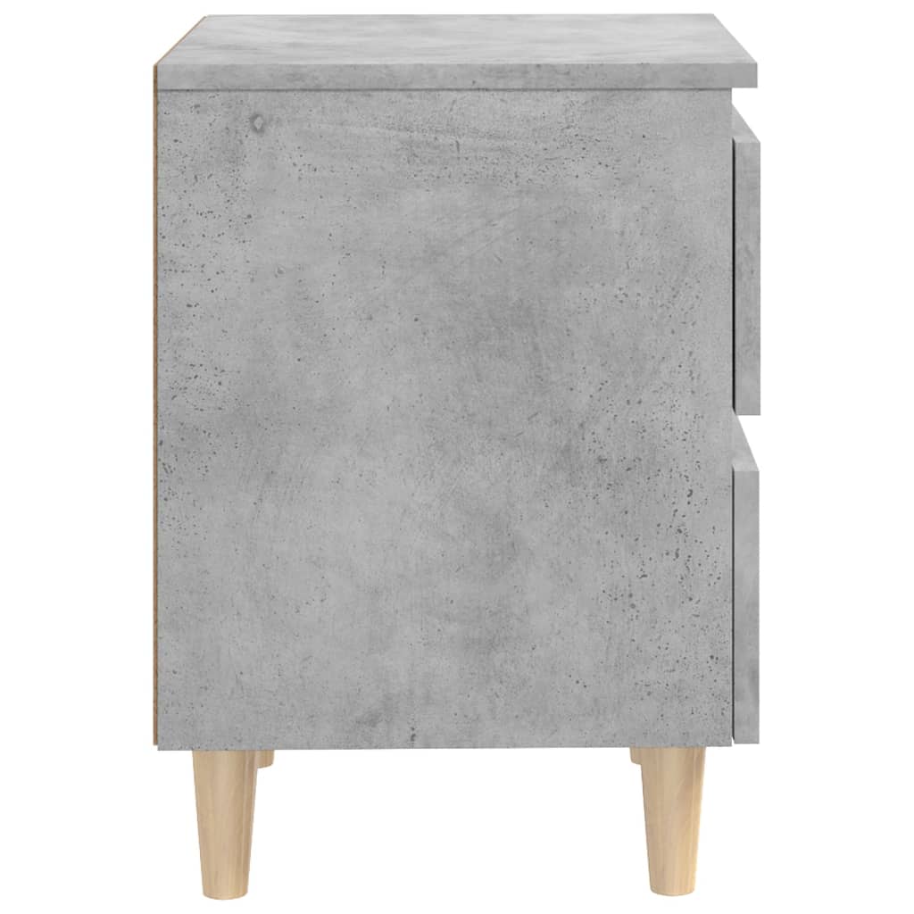 vidaXL Noptieră cu picioare din lemn masiv pin, gri beton, 40x35x50 cm vidaXL Noptieră cu picioare din lemn masiv pin, gri beton, 40x35x50 cm