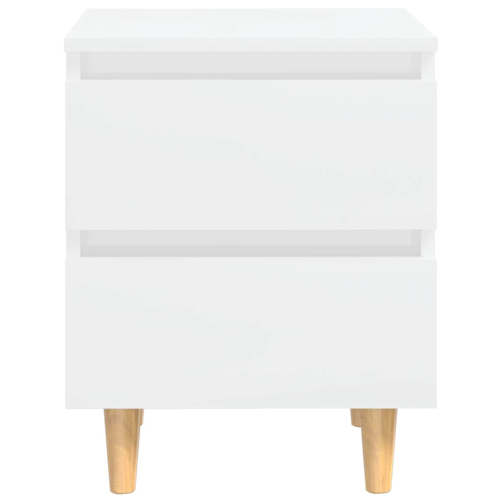 vidaXL Noptieră & picioare lemn masiv pin alb extralucios 40x35x50 cm vidaXL Noptieră & picioare lemn masiv pin alb extralucios 40x35x50 cm