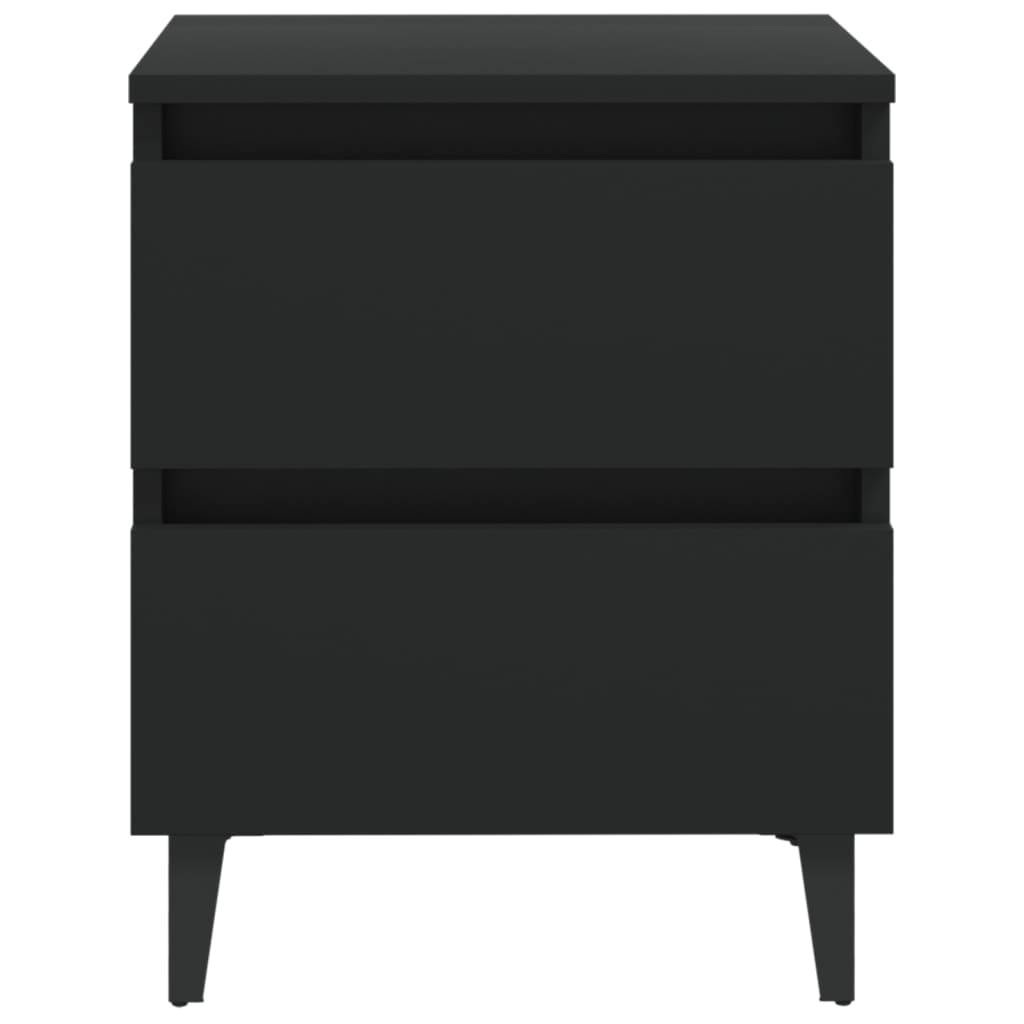 vidaXL Noptiere, 2 buc., negru, 40x35x50 cm, PAL vidaXL Noptiere, 2 buc., negru, 40x35x50 cm, PAL