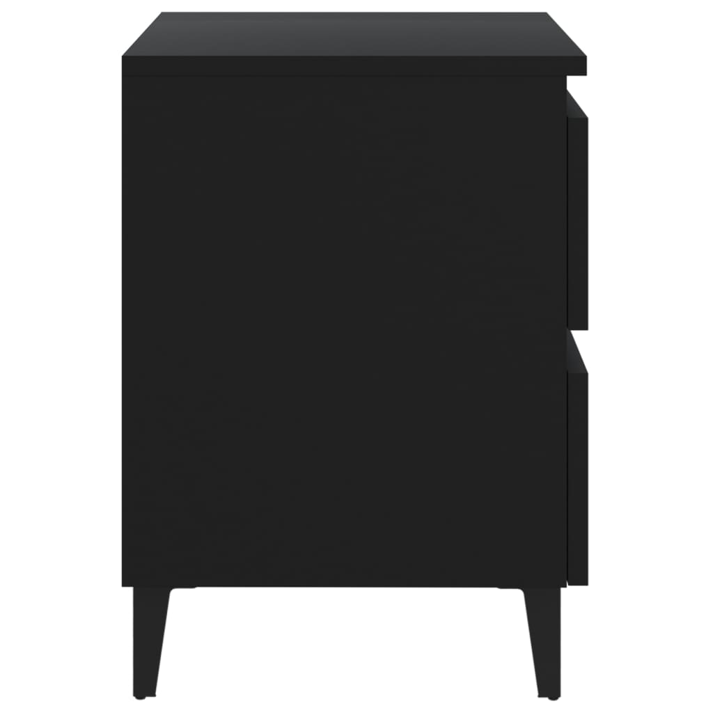 vidaXL Noptiere, 2 buc., negru, 40x35x50 cm, PAL vidaXL Noptiere, 2 buc., negru, 40x35x50 cm, PAL