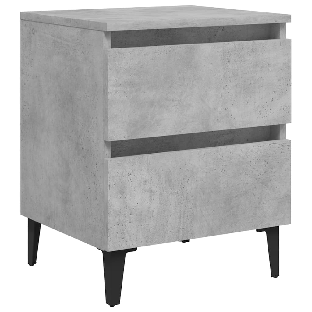 vidaXL Noptiere, 2 buc., gri beton, 40x35x50 cm, PAL vidaXL Noptiere, 2 buc., gri beton, 40x35x50 cm, PAL