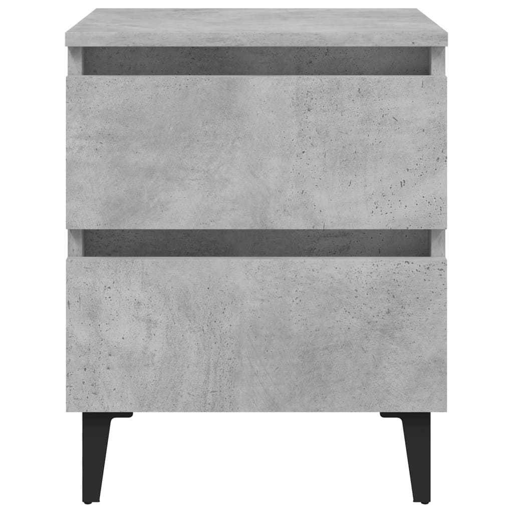 vidaXL Noptiere, 2 buc., gri beton, 40x35x50 cm, PAL vidaXL Noptiere, 2 buc., gri beton, 40x35x50 cm, PAL