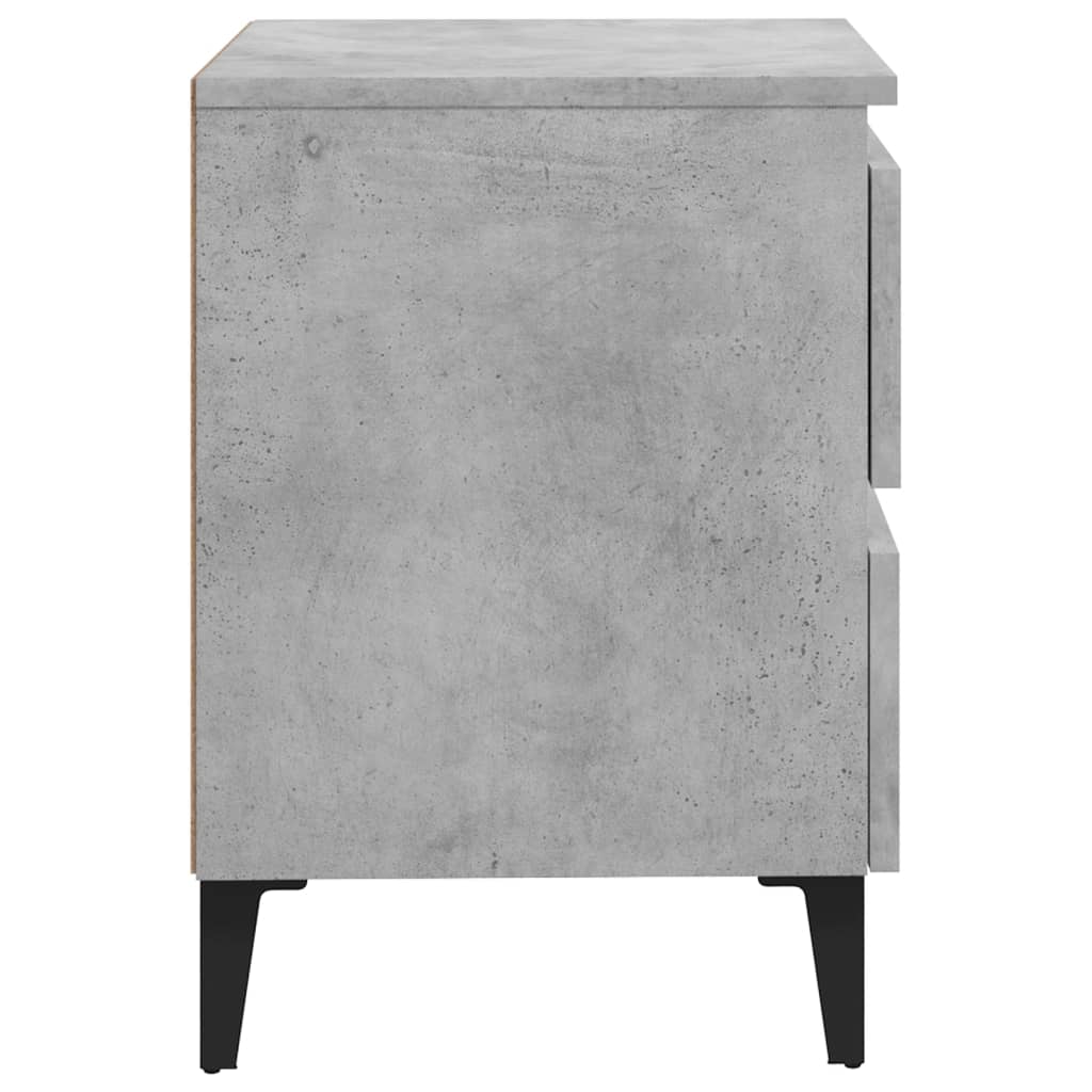 vidaXL Noptiere, 2 buc., gri beton, 40x35x50 cm, PAL vidaXL Noptiere, 2 buc., gri beton, 40x35x50 cm, PAL