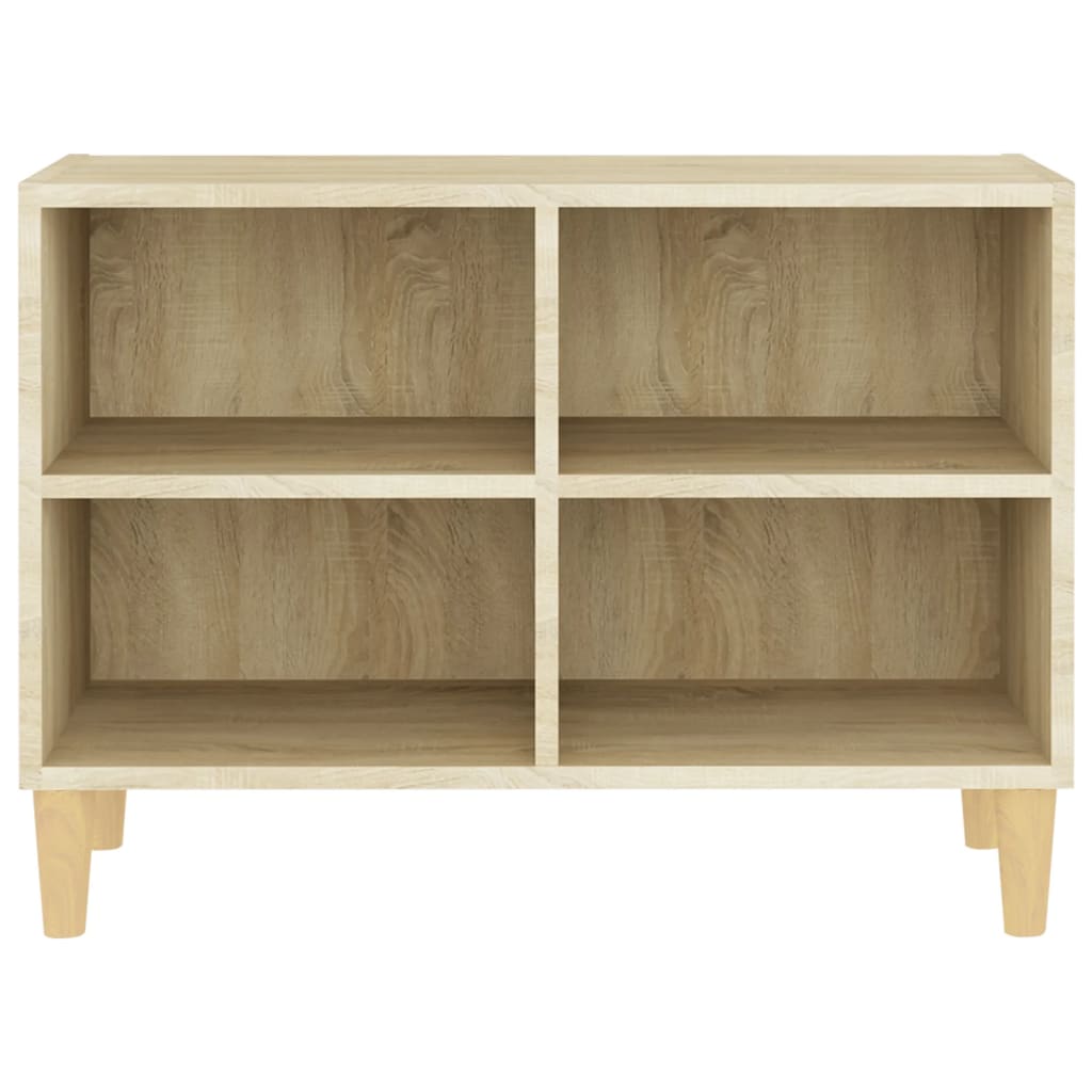 vidaXL Comodă TV, picioare lemn masiv, stejar sonoma, 69,5x30x50 cm vidaXL Comodă TV, picioare lemn masiv, stejar sonoma, 69,5x30x50 cm