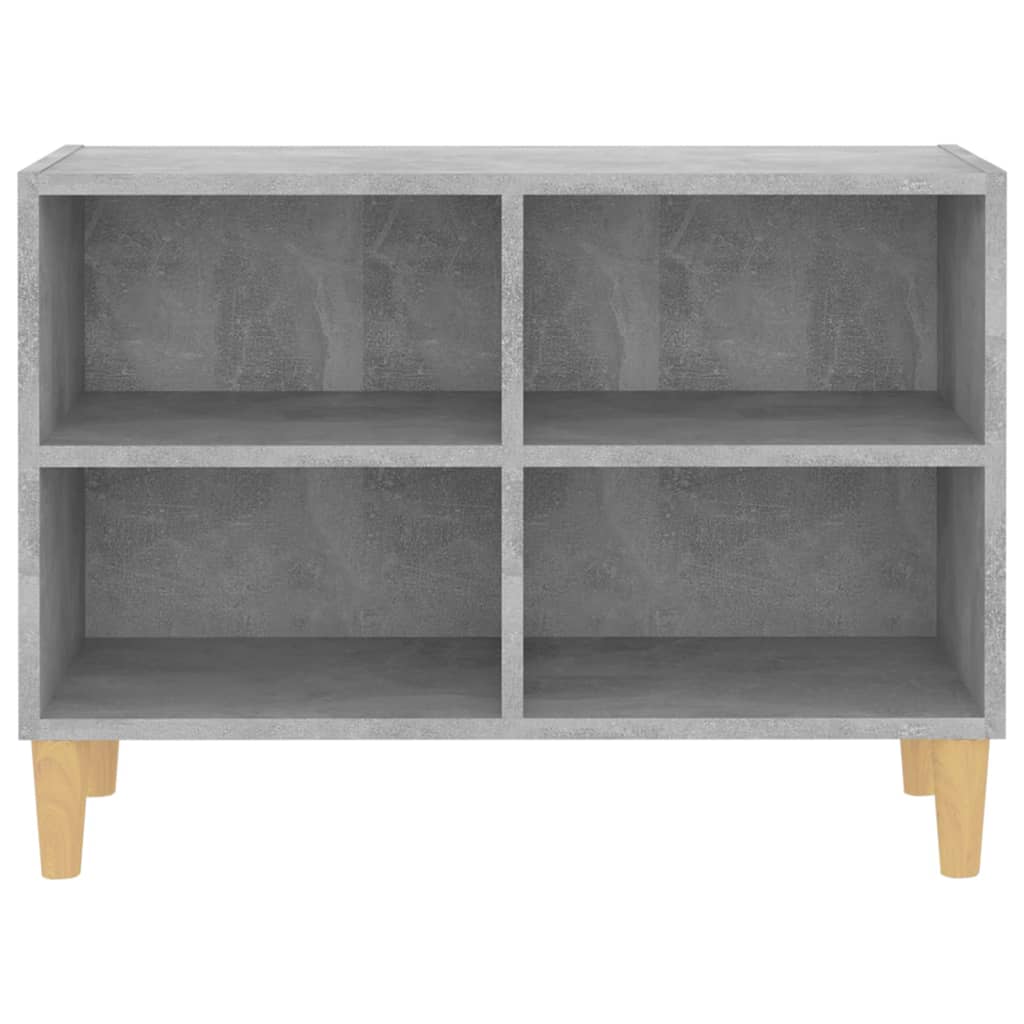vidaXL Comodă TV, picioare lemn masiv, gri beton, 69,5x30x50 cm vidaXL Comodă TV, picioare lemn masiv, gri beton, 69,5x30x50 cm