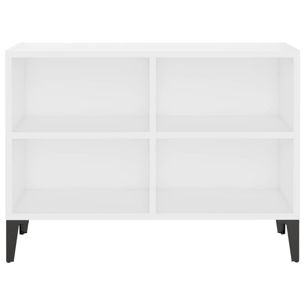 vidaXL Comodă TV cu picioare metalice, alb, 69,5x30x50 cm