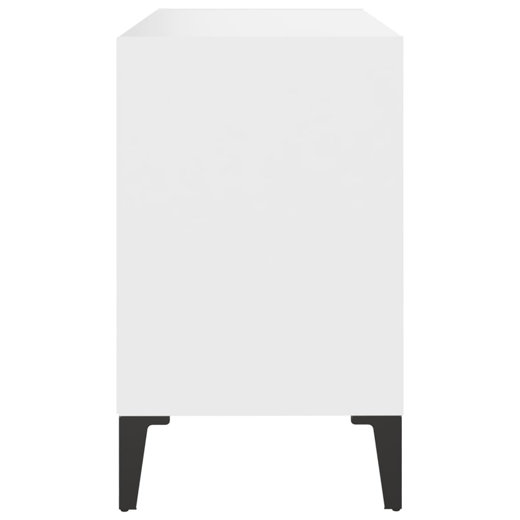 vidaXL Comodă TV cu picioare metalice, alb, 69,5x30x50 cm