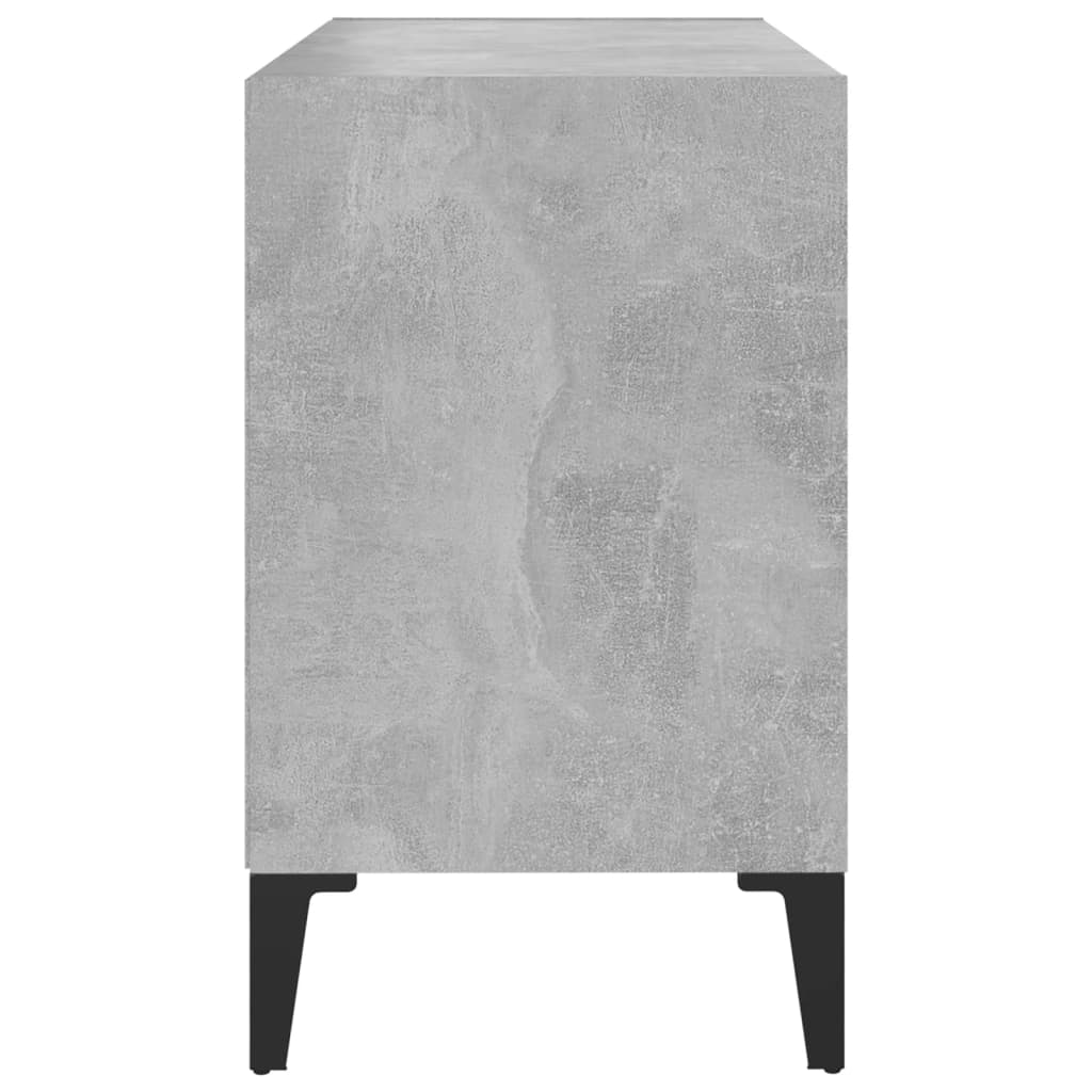 vidaXL Comodă TV cu picioare metalice, gri beton, 69,5x30x50 cm