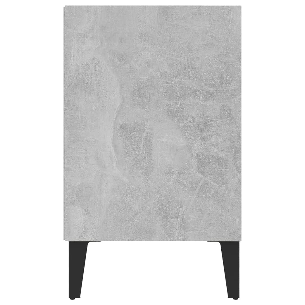 vidaXL Comodă TV cu picioare metalice, gri beton, 103,5x30x50 cm