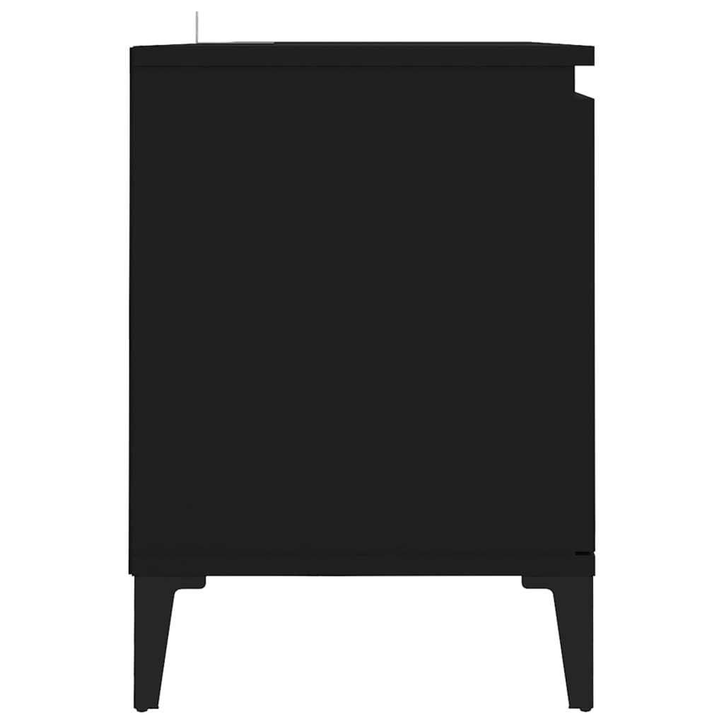 vidaXL Comodă TV cu picioare metalice, negru, 103,5x35x50 cm vidaXL Comodă TV cu picioare metalice, negru, 103,5x35x50 cm
