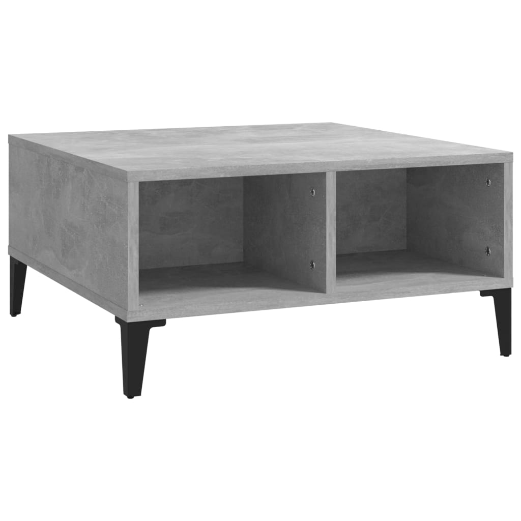 vidaXL Masă de cafea, gri beton, 60x60x30 cm, lemn prelucrat