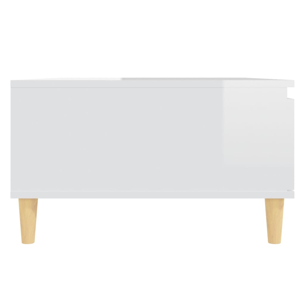 vidaXL Masă de cafea, alb extralucios, 90x60x35 cm, lemn prelucrat vidaXL Masă de cafea, alb extralucios, 90x60x35 cm, lemn prelucrat