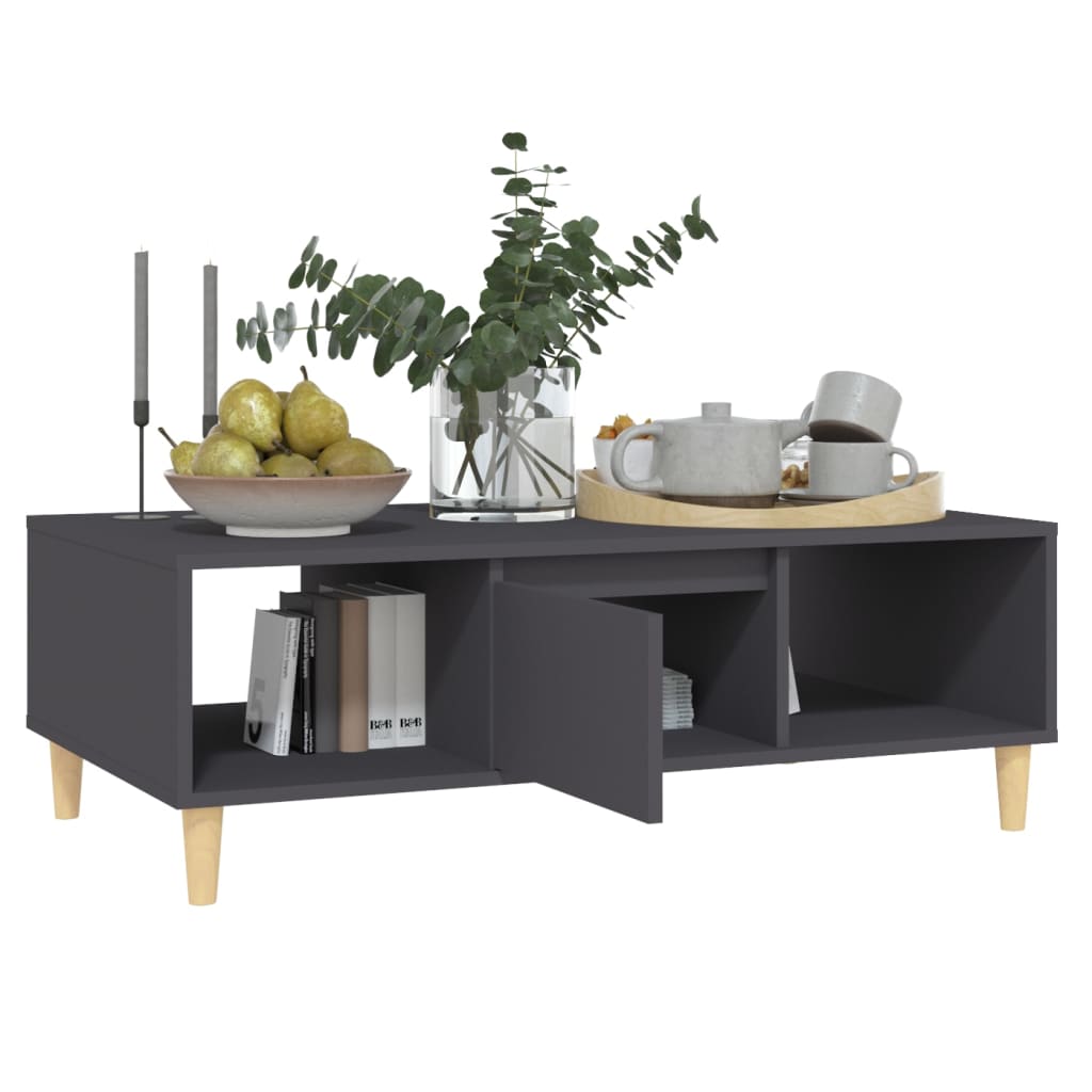 vidaXL Măsuță de cafea, gri, 103,5x60x35 cm, lemn prelucrat vidaXL Măsuță de cafea, gri, 103,5x60x35 cm, lemn prelucrat