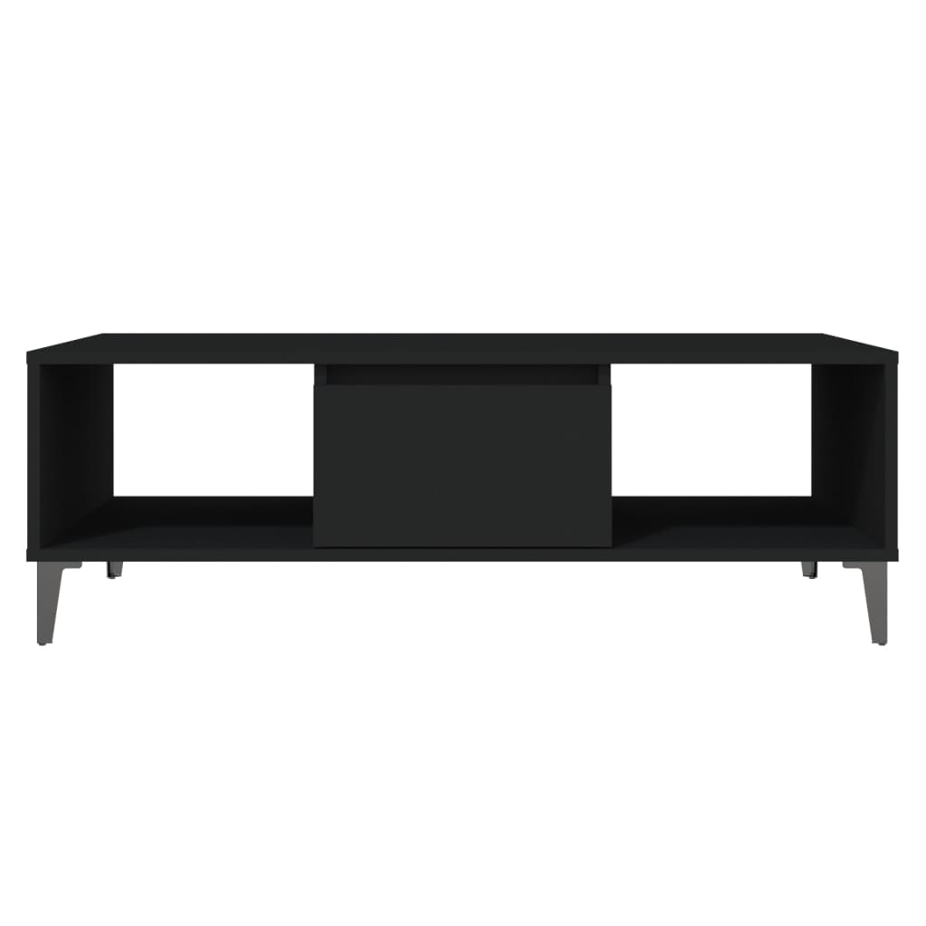 vidaXL Măsuță de cafea, negru, 103,5x60x35 cm, lemn prelucrat