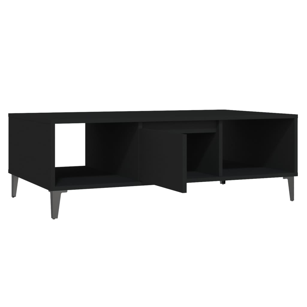 vidaXL Măsuță de cafea, negru, 103,5x60x35 cm, lemn prelucrat