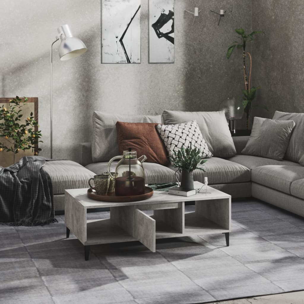 vidaXL Măsuță de cafea, gri beton, 103,5x60x35 cm, lemn prelucrat vidaXL Măsuță de cafea, gri beton, 103,5x60x35 cm, lemn prelucrat