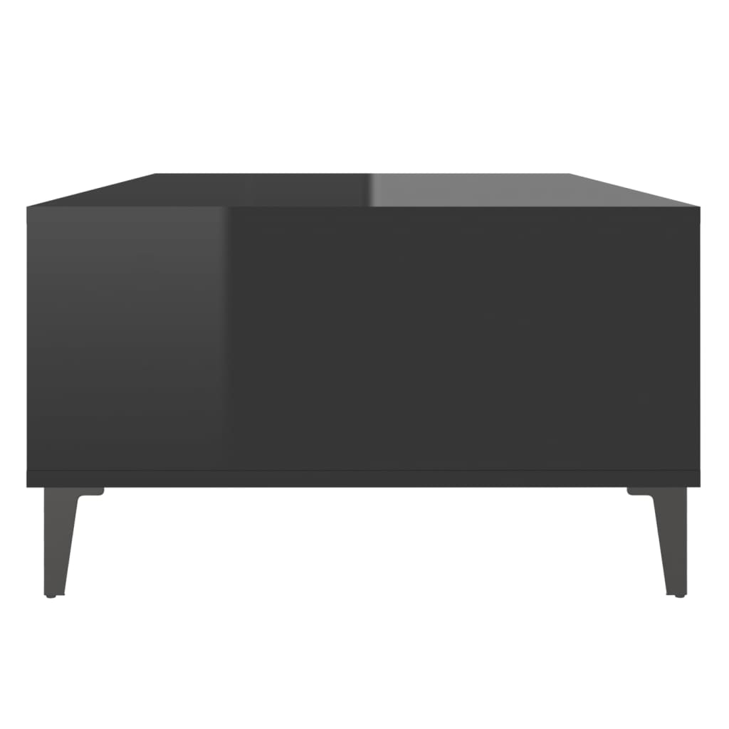 vidaXL Măsuță de cafea negru extralucios 103,5x60x35 cm lemn prelucrat