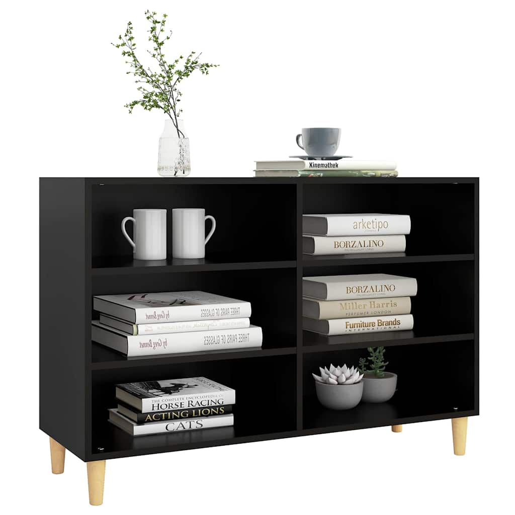 vidaXL Servantă, negru, 103,5x35x70 cm, lemn compozit vidaXL Servantă, negru, 103,5x35x70 cm, lemn compozit