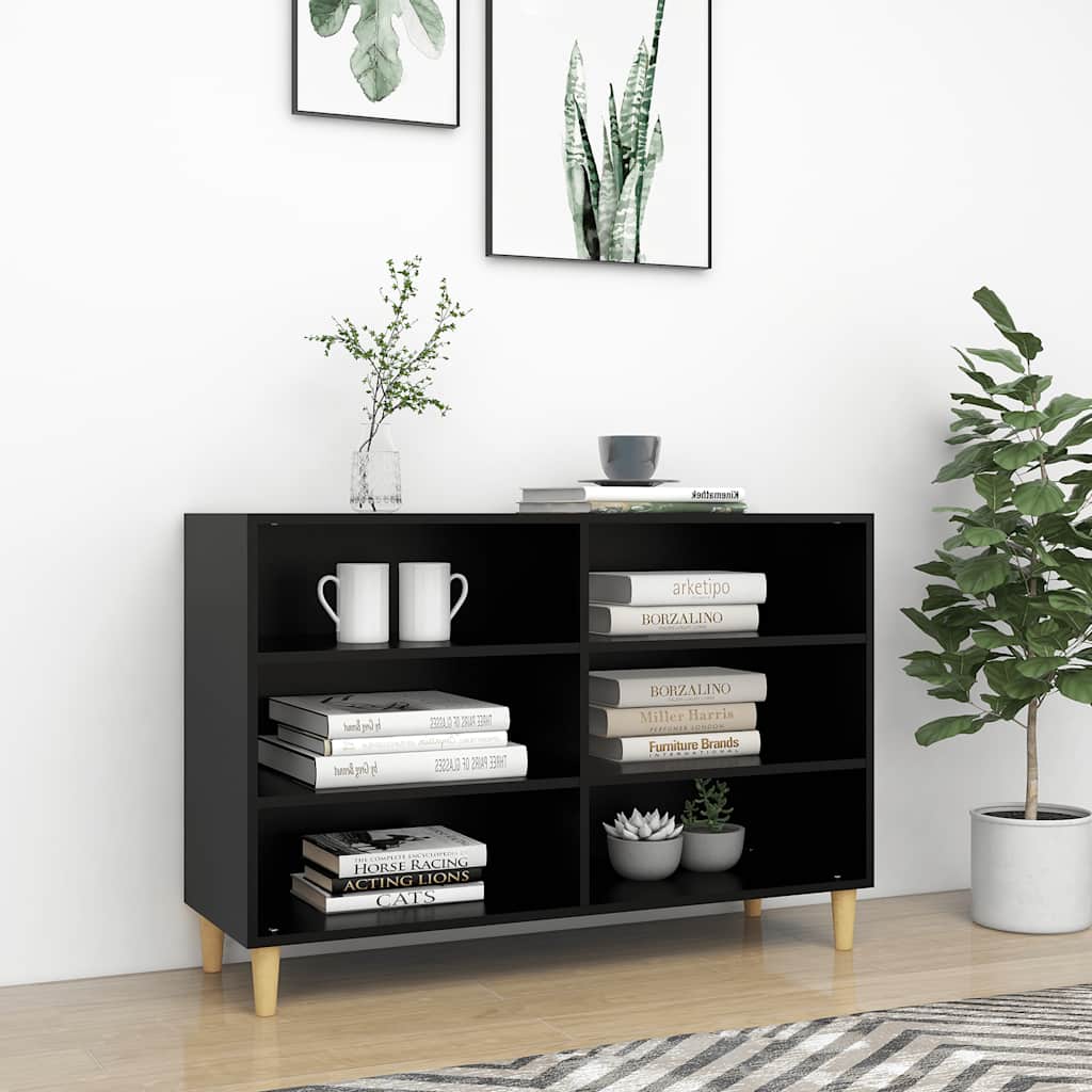 vidaXL Servantă, negru, 103,5x35x70 cm, lemn compozit vidaXL Servantă, negru, 103,5x35x70 cm, lemn compozit
