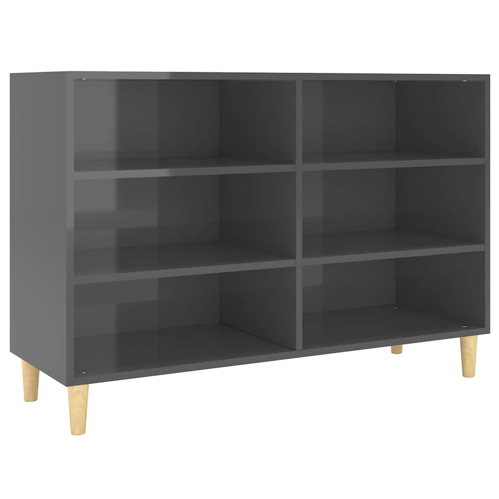 vidaXL Servantă, gri extralucios, 103,5x35x70 cm, PAL vidaXL Servantă, gri extralucios, 103,5x35x70 cm, PAL