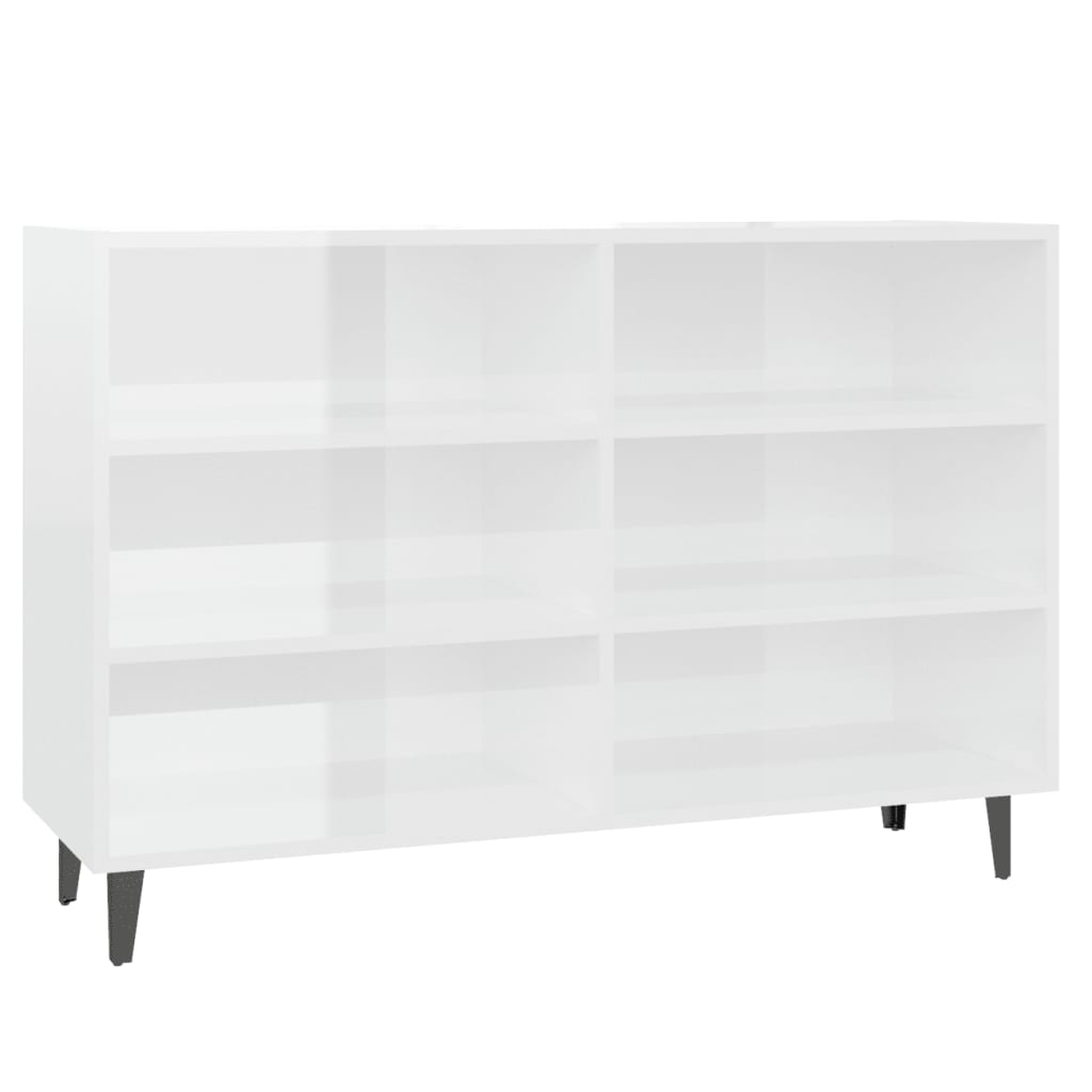vidaXL Servantă, alb extralucios, 103,5x35x70 cm, PAL