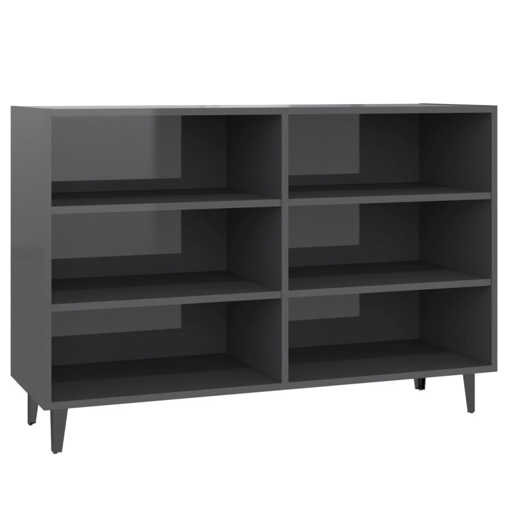 vidaXL Servantă, gri extra lucios, 103,5x35x70 cm, PAL