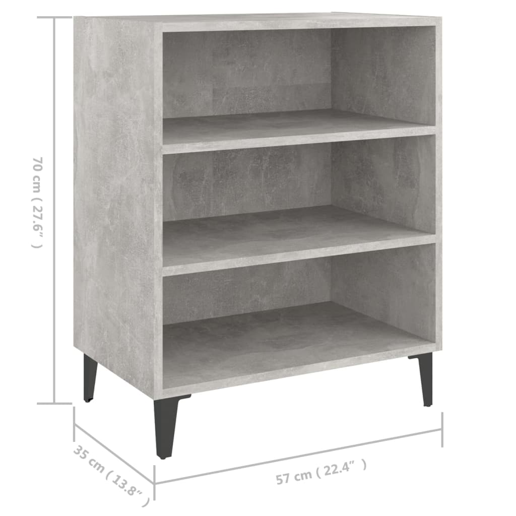 vidaXL Servantă, gri beton, 57x35x70 cm, PAL vidaXL Servantă, gri beton, 57x35x70 cm, PAL